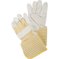 Patch Palm Fitters Gloves, Large, Grain Cowhide Palm, Cotton Inner Lining Action Paper