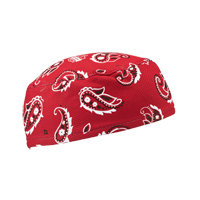 Chill-Its&reg; 6630 Cooling Skull Caps, Red Action Paper