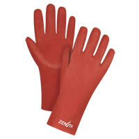 Gants rouges &agrave; fini doux r&eacute;sistants aux produits chimiques, Taille 9, 12" lo, PVC, Doublure en Interlock, 47-mil Action Paper