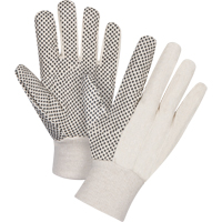 Cotton Canvas Dotted Palm Gloves, 8 oz., Small Action Paper