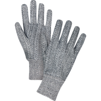 Jersey Gloves, Large, Salt & Pepper, Unlined, Knit Wrist Action Paper