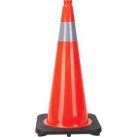 Traffic Cone, 28", Orange, 4" Reflective Collar(s) Action Paper