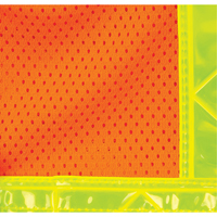 Standard-Duty Safety Vest, High Visibility Orange, Medium, Polyester Action Paper