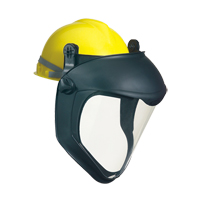 Uvex&reg; Bionic Faceshield with Hardhat Adapter, Polycarbonate Action Paper