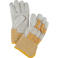 Abrasion-Resistant Winter-Lined Fitters Gloves, Large, Grain Cowhide Palm, Cotton Fleece Inner Lining Action Paper