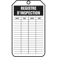 Inspection Tags, Plastic, 3-1/8" W x 5-7/8" H, French Action Paper