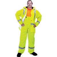 RZ900 Premium Traffic Rain Suit, Polyester/PVC, Medium, Lime-Yellow Action Paper