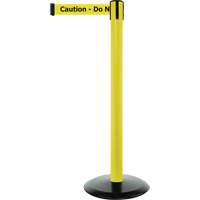Advance TensaBarrier&reg; Barrier Post, Steel, 36" H, Black/Yellow Tape, 7.5' Tape Length Action Paper