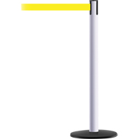 Advance TensaBarrier&reg; Barrier Post, Steel, 36" H, Yellow Tape, 7.5' Tape Length Action Paper