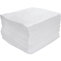 Premium Meltblown Sorbent Pads, Oil Only, 15" x 17", 30 gal. Absorbancy Action Paper