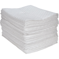 Premium Fine Fiber Sorbent Pads, Oil Only, 15" x 17", 30 gal. Absorbancy Action Paper