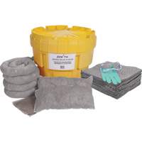 Trousse de d&eacute;versements &agrave; grande capacit&eacute; de premi&egrave;re qualit&eacute;, Universel, Overpack/Baril de r&eacute;cup&eacute;ration, Absorbance de 20 gal. US Action Paper