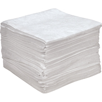 Premium Anti Static Sorbent Pads, Oil Only, 15" x 18", 25 gal. Absorbancy Action Paper