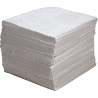 Premium Meltblown Sorbent Pads, Oil Only, 15" x 17", 30 gal. Absorbancy Action Paper