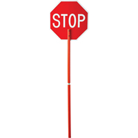 Traffic Control Sign Plastic Handle Action Paper