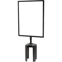 Tensabarrier&reg; Sign Frame with Adapter, Black Action Paper