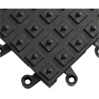 ErgoDeck&reg; Matting With Integrated No-Slip Cleats No. 552, PVC, 1-1/2' W x 1-1/2' L, 7/8" Thick, Black Action Paper