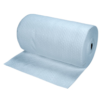 Premium Blue Bonded Sorbent Pads, Heavyweight, 150' L x 30" W, 50 gal. Absorbancy Action Paper