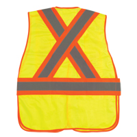 CSA Compliant High Visibility Surveyor Vest, High Visibility Lime-Yellow, 2X-Large, Polyester Action Paper