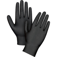 Heavyweight Tactile Grip Examination Gloves, Small, Nitrile, 8-mil, Powder-Free, Black Action Paper