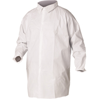 KleenGuard A20 Lab Coats, SMS, White, Large Action Paper