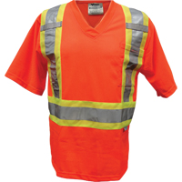 Mesh Safety T-Shirt, Polyester, Small, Orange Action Paper