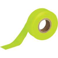 Flagging Tape, 1.188" W x 150' L, Fluorescent Lime Action Paper