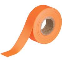 Flagging Tape, 1.188" W x 150' L, Fluorescent Orange Action Paper