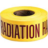 Barricade Tape, English, 3" W x 1000' L, 3 mils, Magenta on Yellow Action Paper