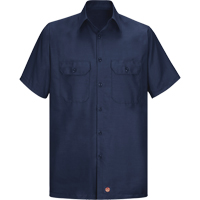 Short Sleeve Ripstop Shirt, Men's, 3X-Large, Navy Blue Action Paper