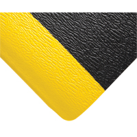 Tapis Deluxe Soft Step No 444, Rugueux, 3' x 5' x 5/8", Noir/Jaune, &eacute;ponge en PVC Action Paper