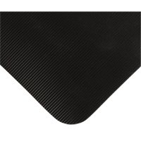 Tapis tr&egrave;s robuste pour panneau de contr&ocirc;le No 720, Ondul&eacute;, 3' x 10' x 5/8", Noir, PVC Action Paper