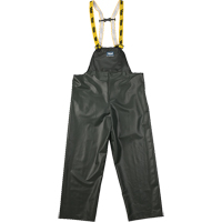 Pantalon de pluie &agrave; bavette Journeyman r&eacute;sistant aux produits chimiques, Petit, Vert, Polyester/PVC Action Paper