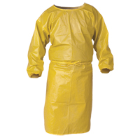 Blouse de protection Kleenguard contre la vaporisation de produits chimiques, Polypropyl&egrave;ne, Jaune, 34" la x 52" lo Action Paper
