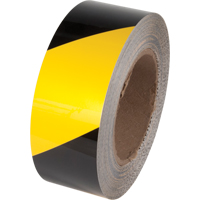 Ruban de marquage pour plancher Tuff Mark, 3" x 100', Polyester, Noir et jaune Action Paper