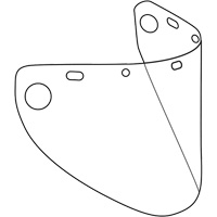 Visi&egrave;re d&eacute;coup&eacute;e &agrave; l'emporte-pi&egrave;ce et form&eacute;e Dynamic, Polycarbonate, Teinte Transparent Action Paper