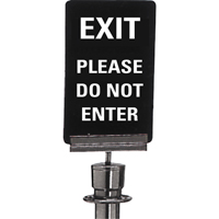 Enseigne de contr&ocirc;le des foules  Exit: Please Do Not Enter , 11" x 7", Plastique, Anglais Action Paper