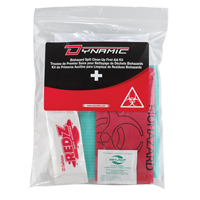 Trousse de premiers soins pour nettoyage de biorisques Dynamic, Dispositif m&eacute;dical Classe 1, Sac en plastique refermable Action Paper