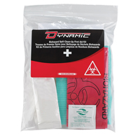 Trousse de premiers soins pour nettoyage de biorisques Dynamic, Dispositif m&eacute;dical Classe 1, Sac en plastique refermable Action Paper