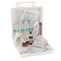 Trousse de premiers soins des brûlures pour soudeurs Dynamic, Dispositif m&eacute;dical Classe 1, Boîte en plastique Action Paper