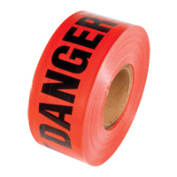 Ruban renforc&eacute; pour barricade, Anglais, 3" la x 500' lo, 5 mils, Noir/rouge Action Paper