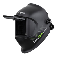 Liteflip Autopilot Welding Helmet, 3.94" L x 1.97" W View Area, 1/5/5 - 14 Shade Range, Black SGC188 | Action Paper