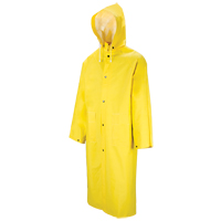 601 Tornado Long Rain Coat, Polyester/PVC, X-Large, Yellow Action Paper