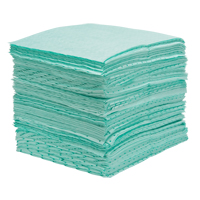 Premium Bonded Sorbent Pads, Hazmat, 15" x 18", 30 gal. Absorbancy Action Paper
