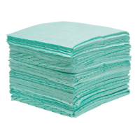 Premium Bonded Sorbent Pads, Hazmat, 15" x 18", 25 gal. Absorbancy Action Paper