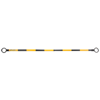 Barre t&eacute;lescopique pour barricade, Longueur d&eacute;ploy&eacute;e de 85", Noir/Jaune Action Paper