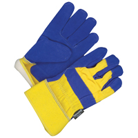 Fitter Gloves, One Size, Grain Cowhide Palm, Thinsulate Inner Lining Action Paper