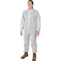 Coveralls, Medium, White, Polypropylene Action Paper