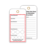 &eacute;tiquettes SGH pour le milieu de travail, Papier cartonn&eacute;, 3" la x 6" h, Anglais Action Paper