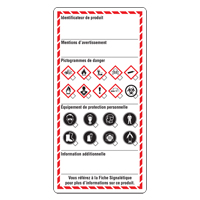 &eacute;tiquettes pour le milieu de travail, Papier cartonn&eacute;, 3" la x 6" h, Français Action Paper